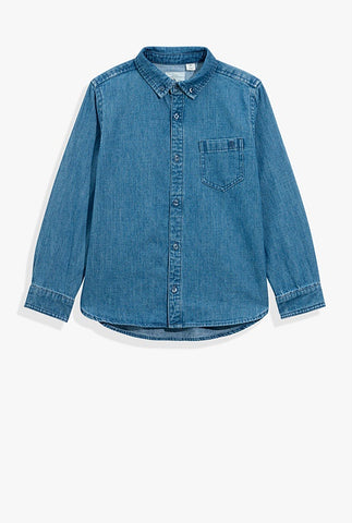 Country Road Chambray Blue Organically Grown Cotton Shirt