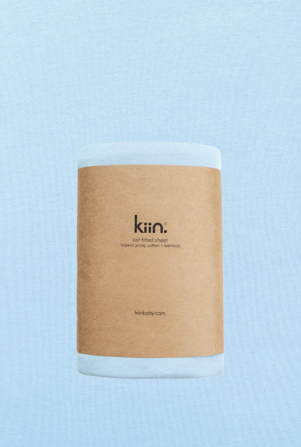 Organic Cot Sheet - Pastel Sky