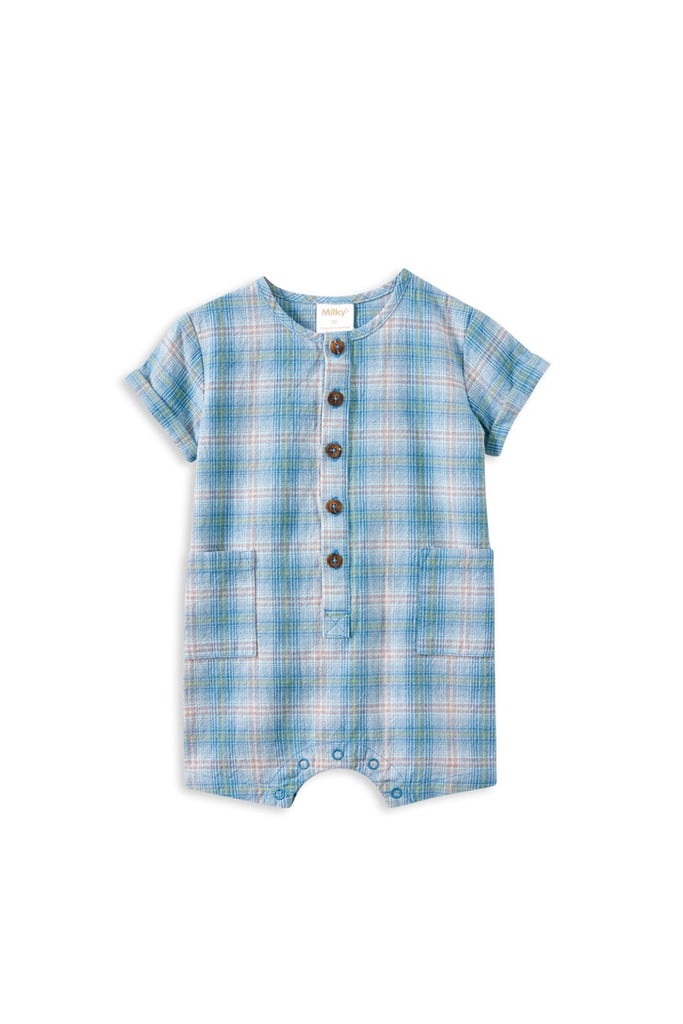 Dusty Check Playsuit