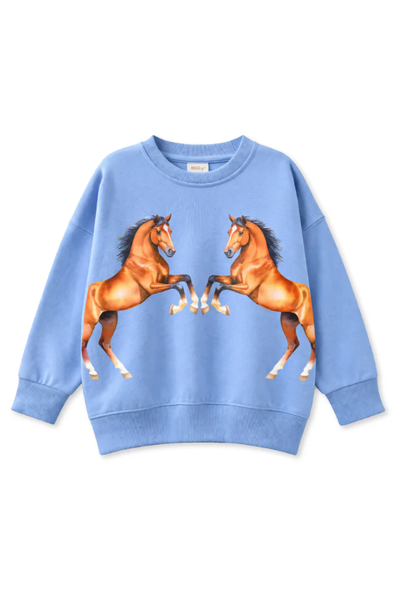Dancing Ponies Sweat - Blue