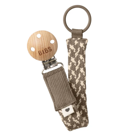 Pacifier Clip - Dark Oak/Vanilla