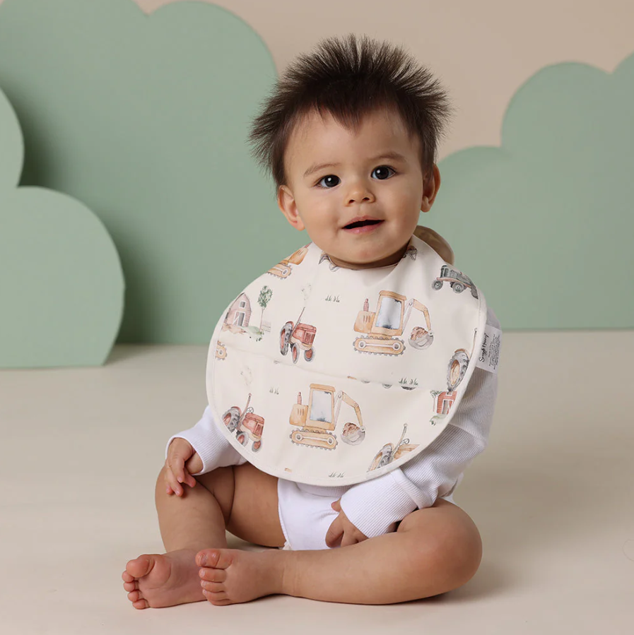 Snuggle Bib - Diggers & Tractors