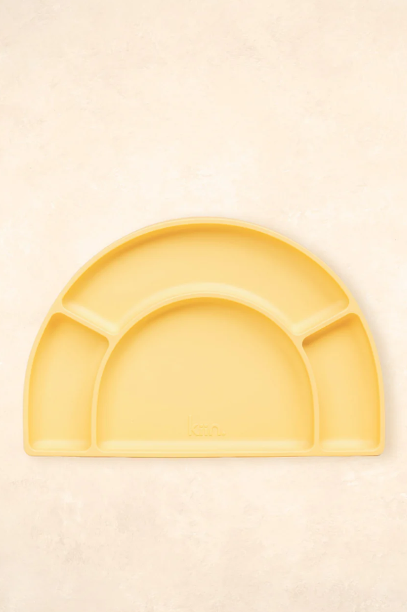 Silicone Divided Plate - Buttercup