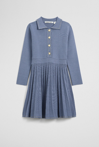 Country Road Metallic Collared Knit Dress