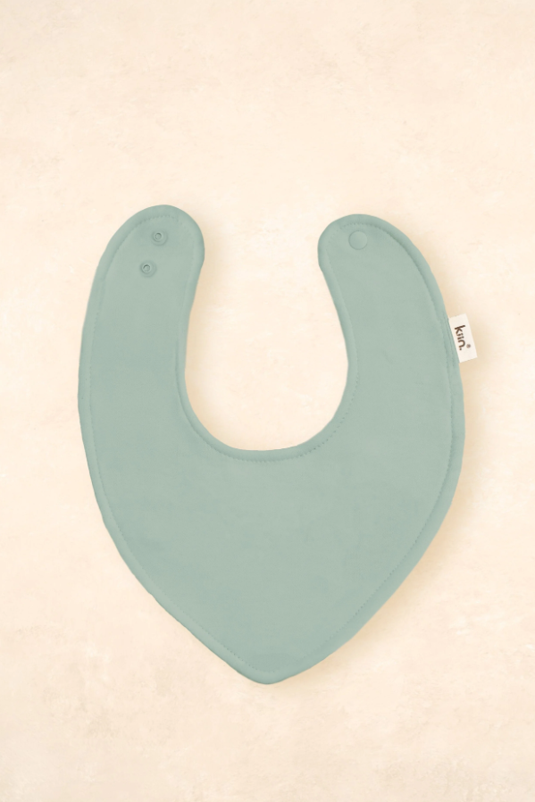 Bamboo Cotton Dribble Bib - Sage