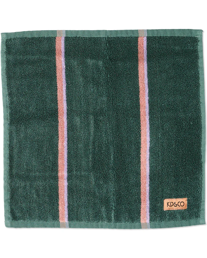 Wakame Crush Stripe Bamboo Terry Face Washer