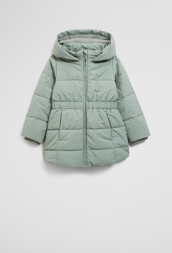 Country Road Longline Hood Puffer - Fern