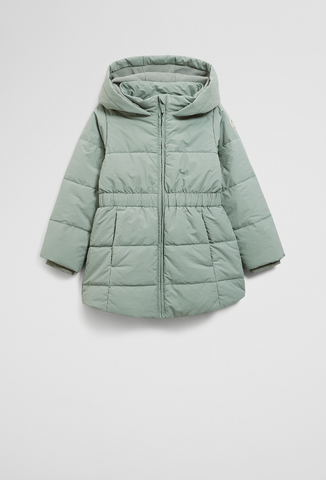 Country Road Longline Hood Puffer - Fern