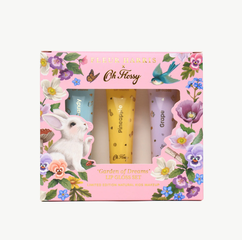 Oh Flossy X Fleur Harris - Garden of Dreams Collection Natural Lip Gloss Set