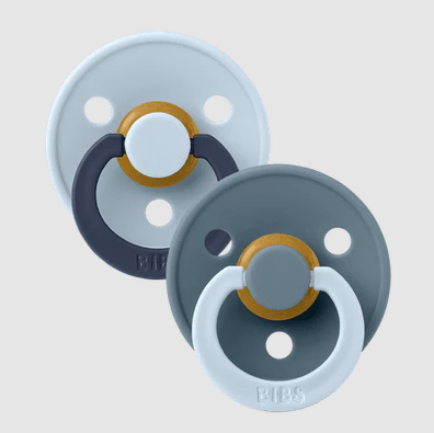 BIBS Fusion Colour Dummies 2 Pack - Baby Blue / Petrol Size 3