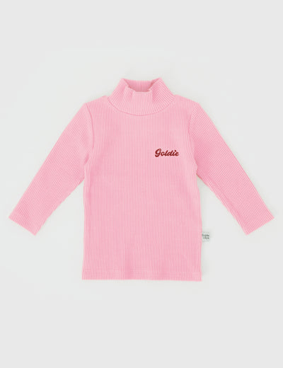 Embroidered Rib Skivvy - Sweet Pea