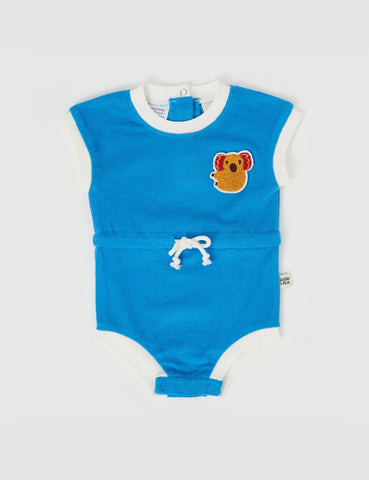 Koala Hug Terry Towelling Romper - Ocean