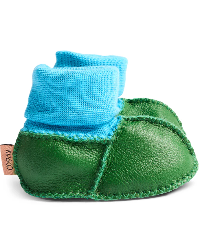 Green Baby Booties