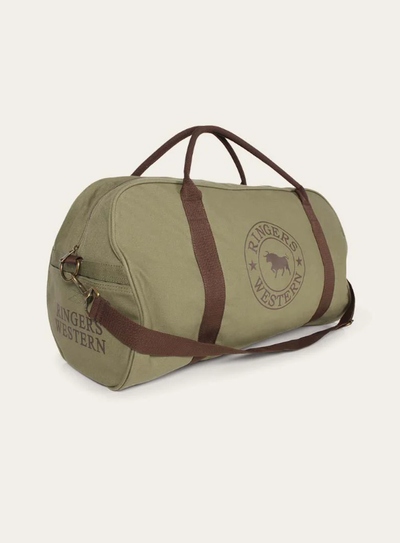 Gundagai Duffle Bag - Khaki / Deep Brown