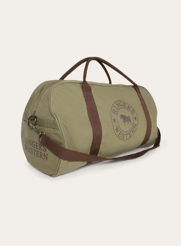 Gundagai Duffle Bag - Khaki / Deep Brown