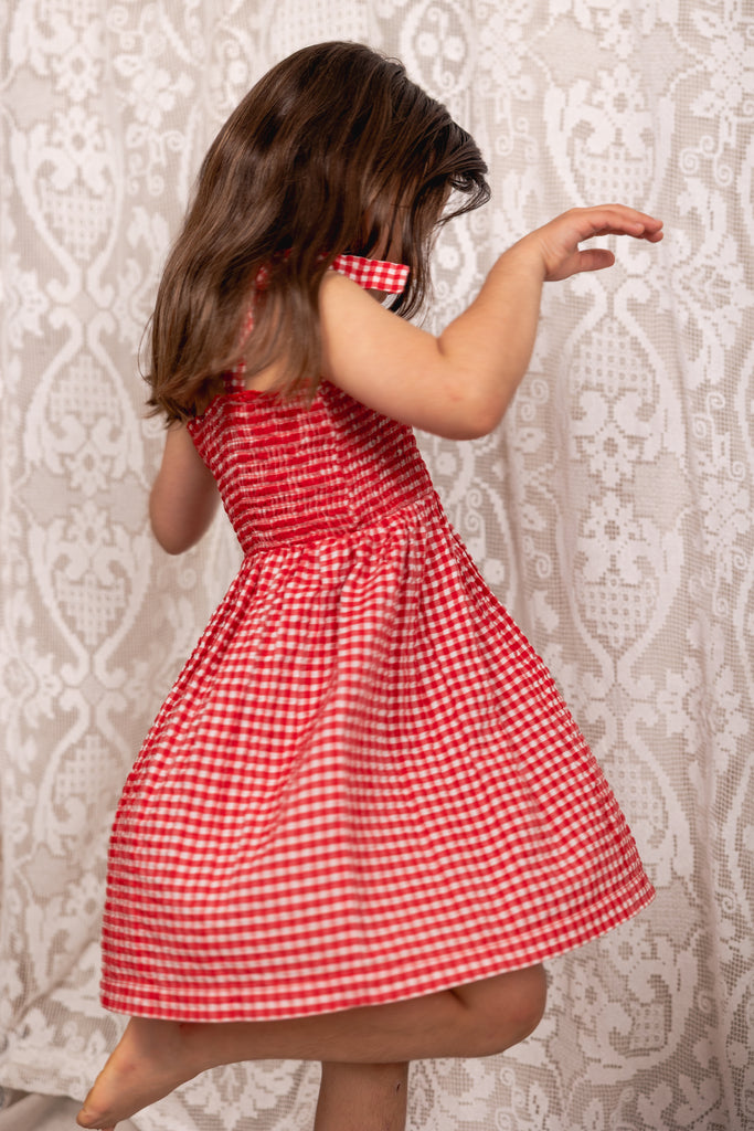 Bella Dress - Red Gingham