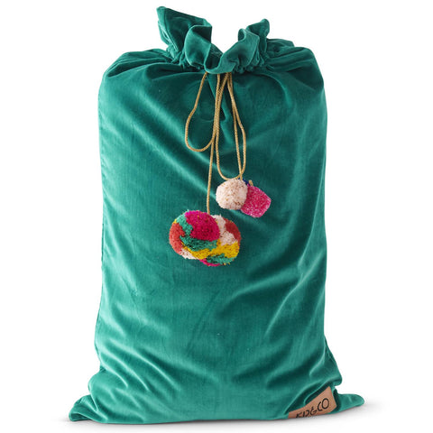 Jade Green Velvet Santa Sack