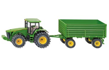 John Deere Tractor with Trailer 1:50 Scale
