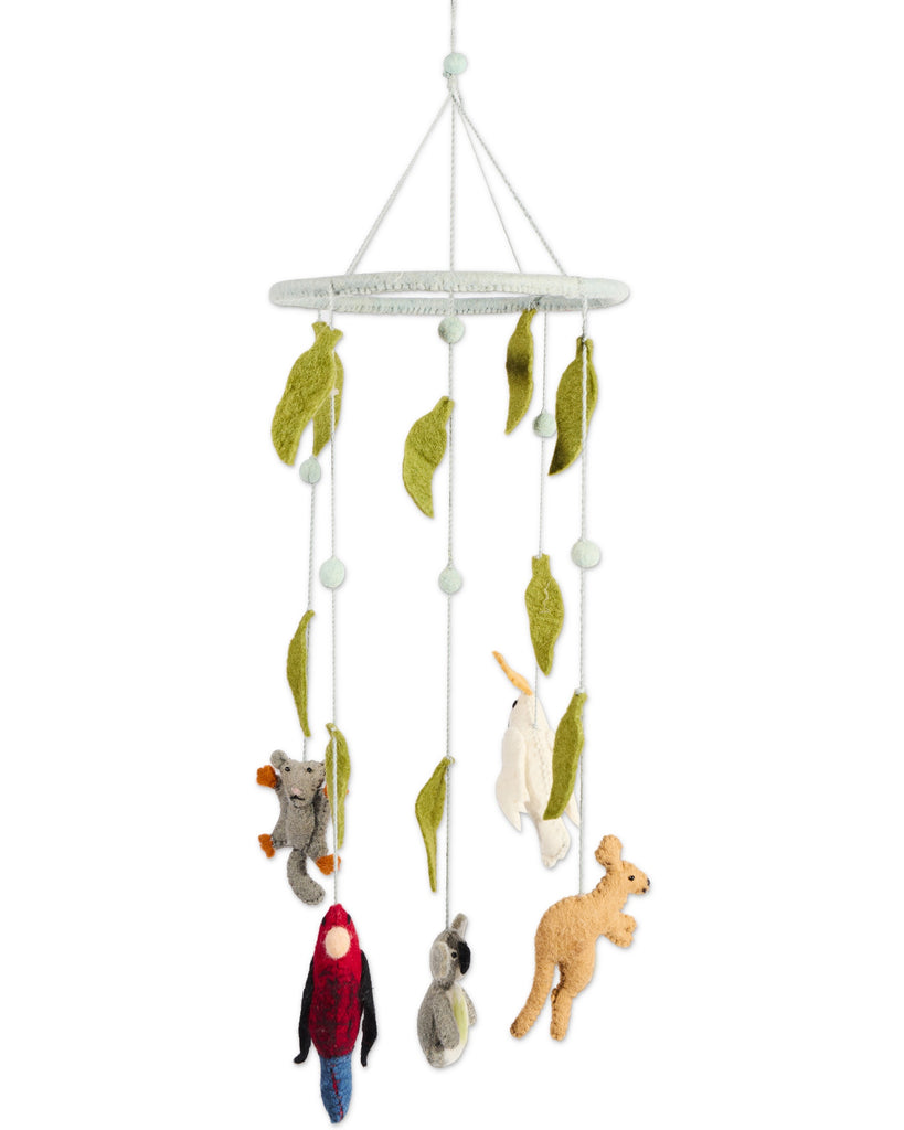 Australian Friends Felted Wool Mobile