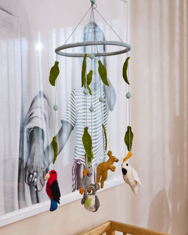 Australian Friends Felted Wool Mobile