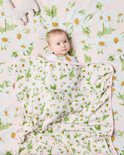 Sweet Daisy Organic Cotton Baby Fitted Sheet - Cot