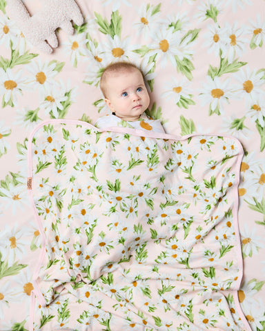Sweet Daisy Organic Cotton Baby Fitted Sheet - Cot