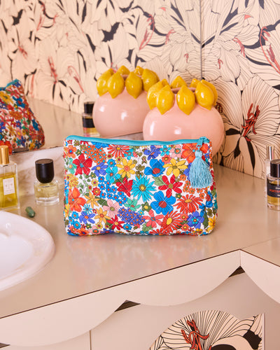 Winter Fields Quilted Cotton Toiletry Purse