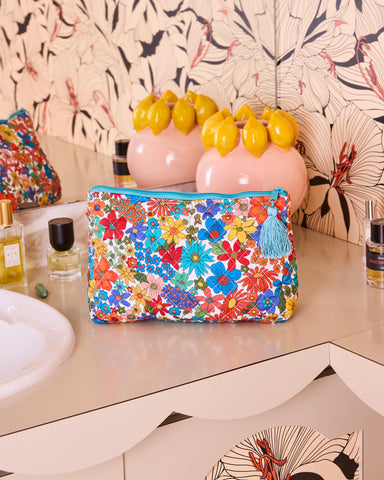 Winter Fields Quilted Cotton Toiletry Purse