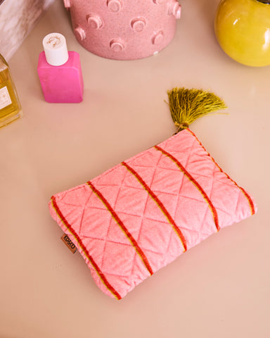 Wategos Soiree Stripe Velvet Cosmetic Purse