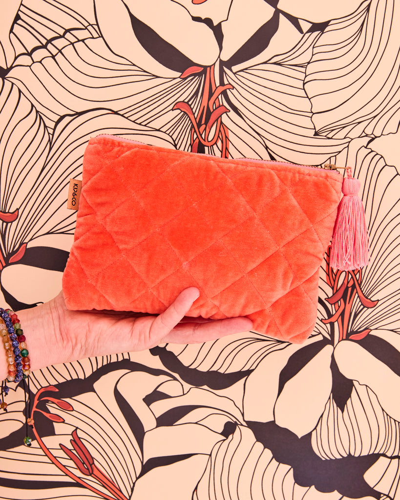 Poppy Queen Velvet Cosmetics Purse