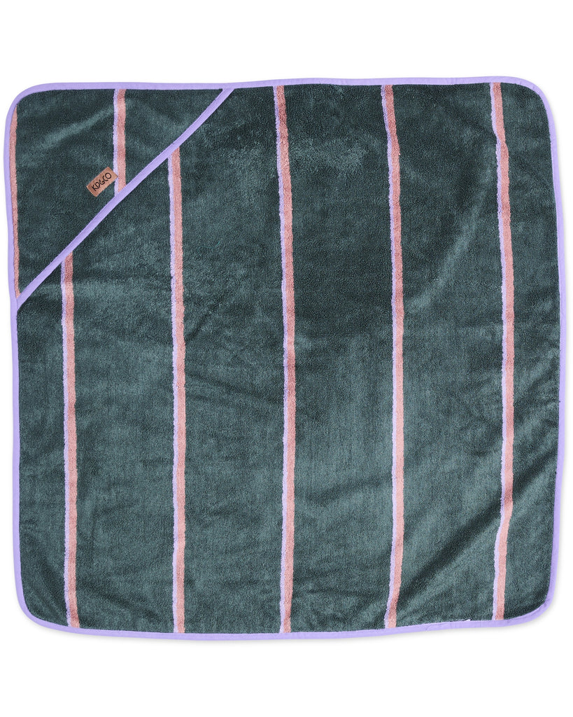 Wakame Crush Stripe Bamboo Terry Baby Towel