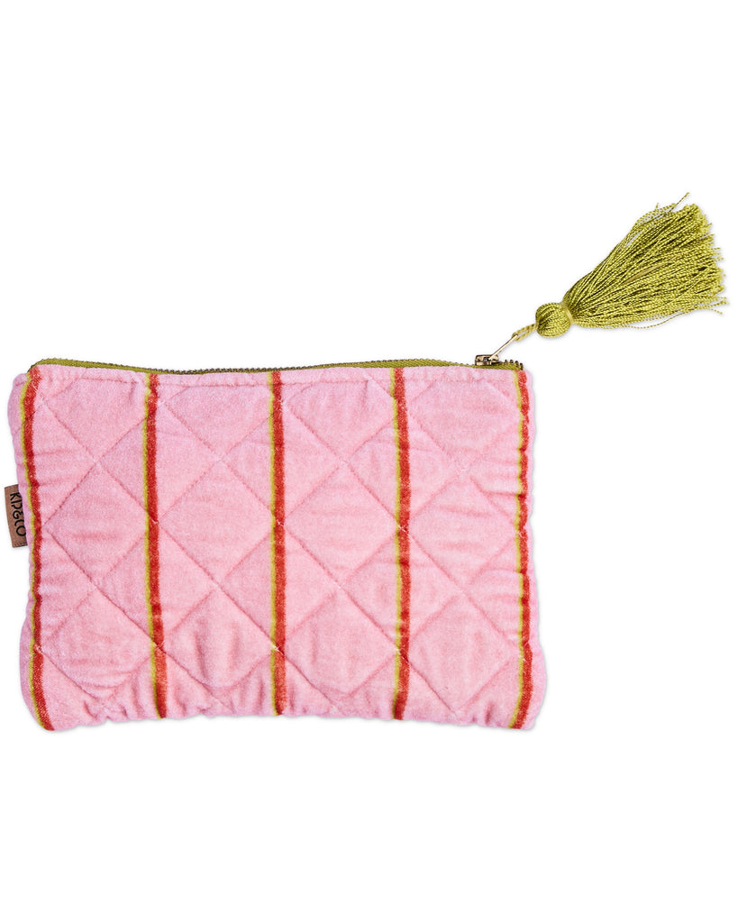 Wategos Soiree Stripe Velvet Cosmetic Purse