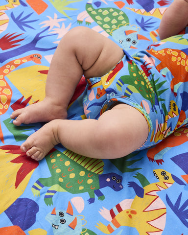 Dinosaur Roar Organic Cotton Fitted Cot Sheet
