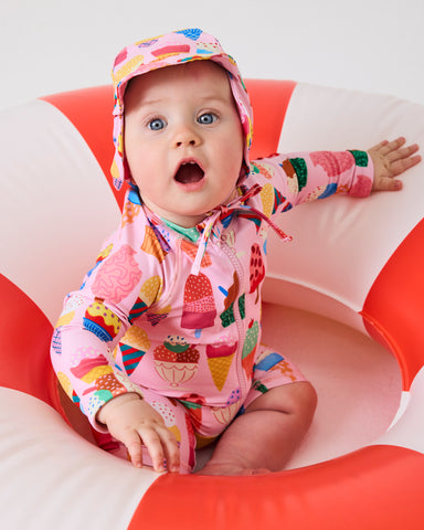 Gelato Baby Long Sleeve Zip Bathers