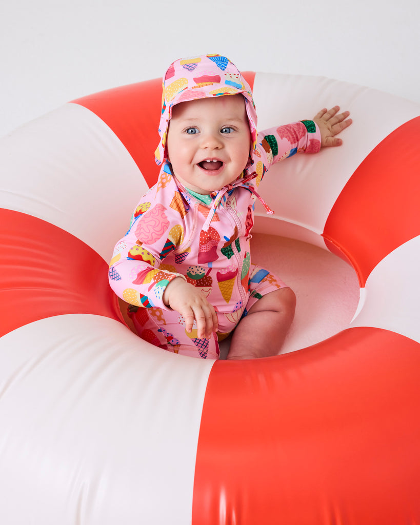 Gelato Baby Long Sleeve Zip Bathers