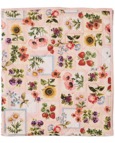 Sweet Life Organic Cotton Quilted Cot Bedspread