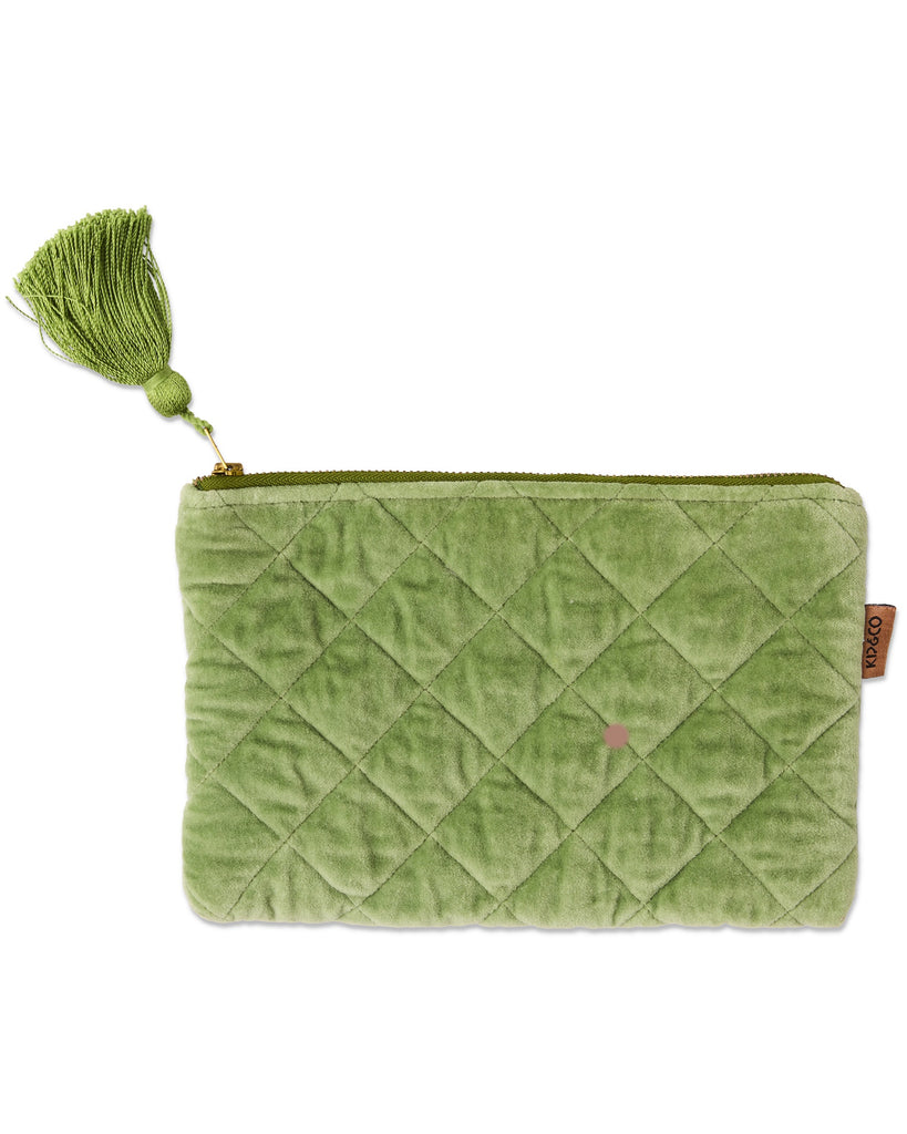 Pesto Velvet Cosmetic Purse