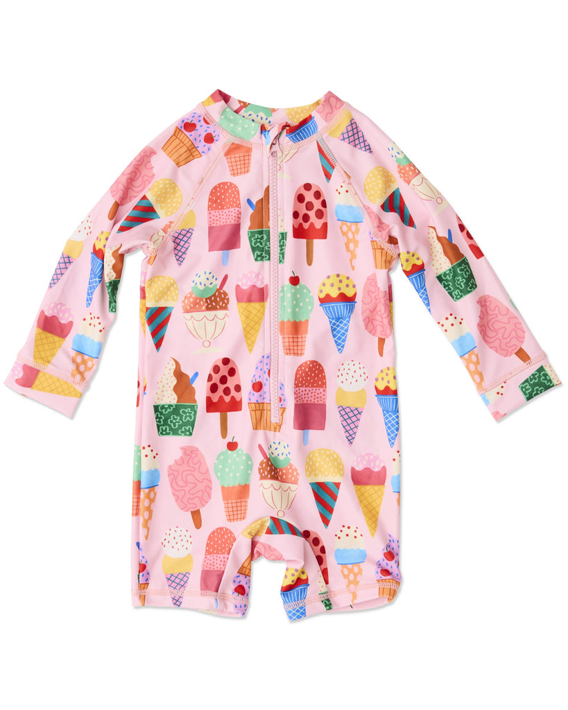 Gelato Baby Long Sleeve Zip Bathers
