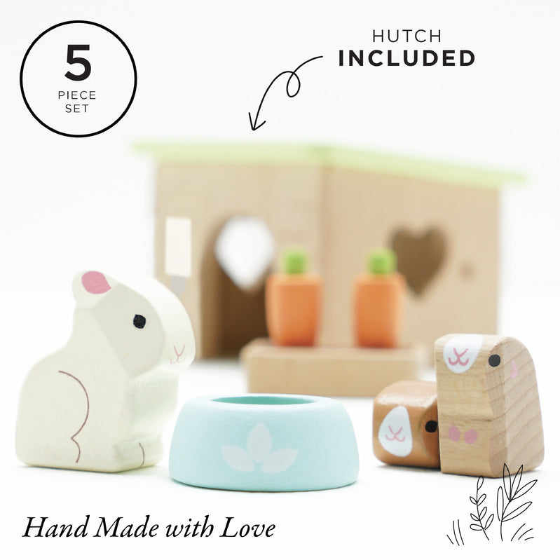 Bunny & Guinea Pet Animal Set - 5 Piece
