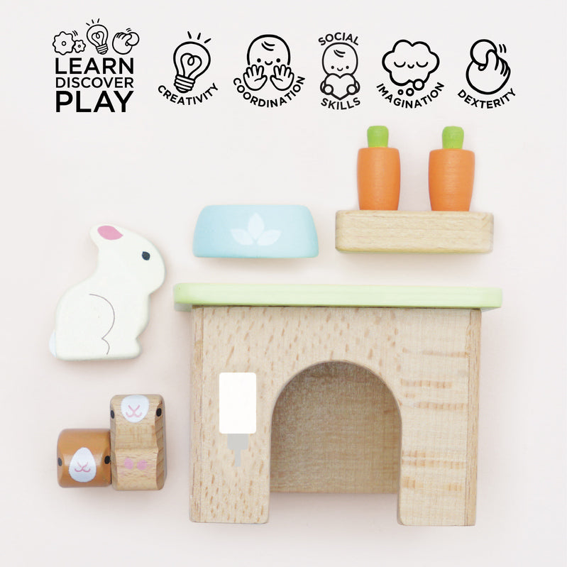 Bunny & Guinea Pet Animal Set - 5 Piece