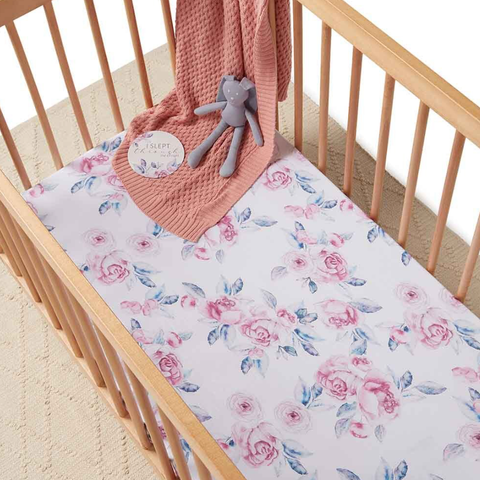 Fitted Cot Sheet - Lilac Skies