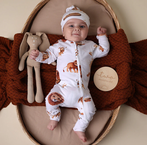 Lion Organic Snugglesuit Convertible Romper