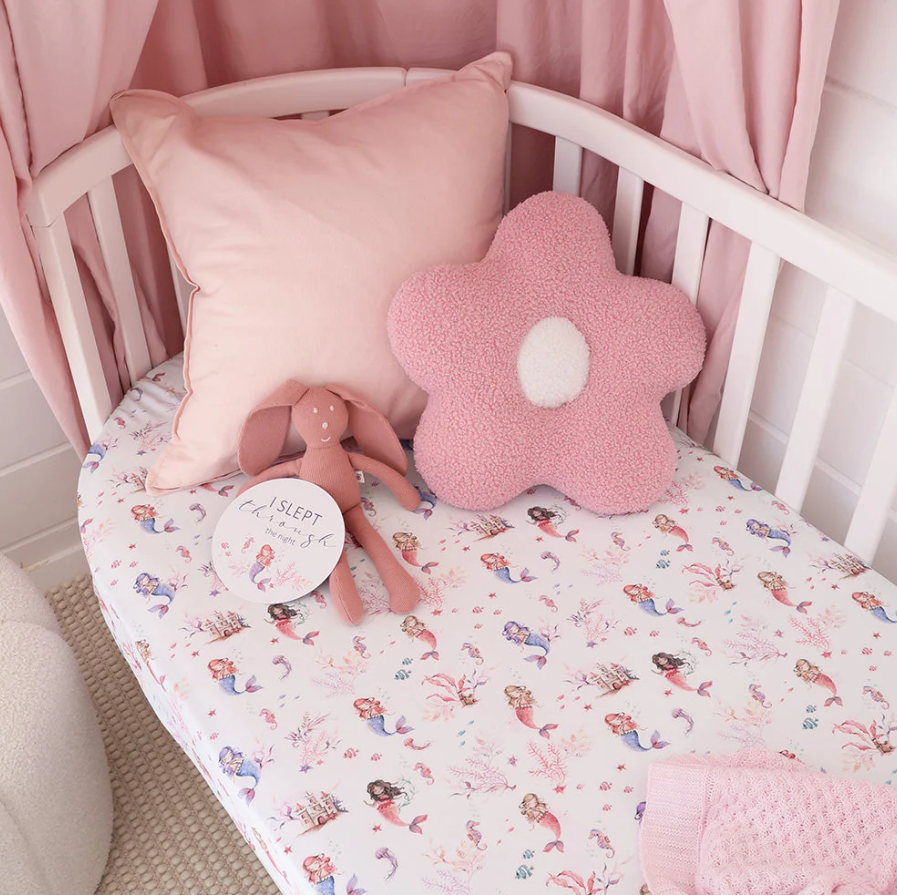 Fitted Cot Sheet - Mermaid