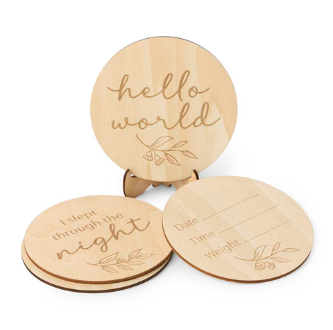 Wooden Milestone Cards - Gumleaf