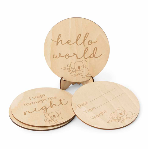 Wooden Milestone Cards - Koala