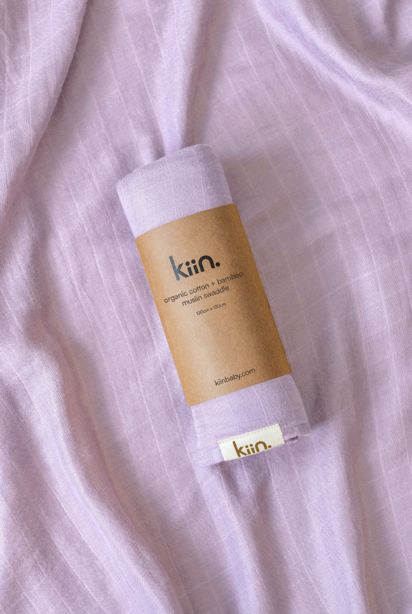 Organic Muslin Swaddle - Lilac