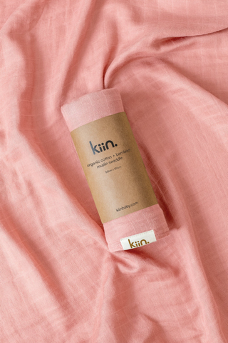 Organic Muslin Swaddle - Peony