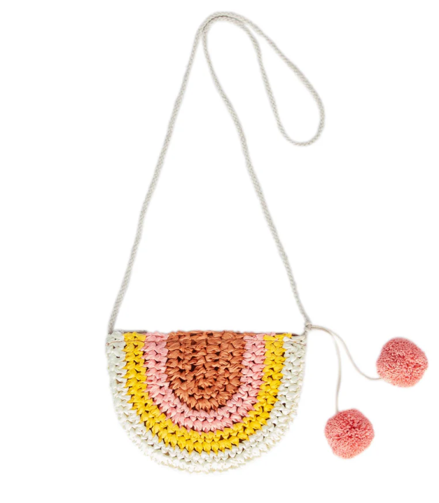 Natural Rainbow Straw Bag