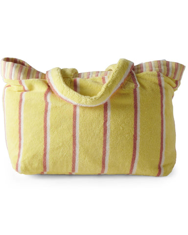 Pina Colada Stripe Terry Oversized Beach Bag