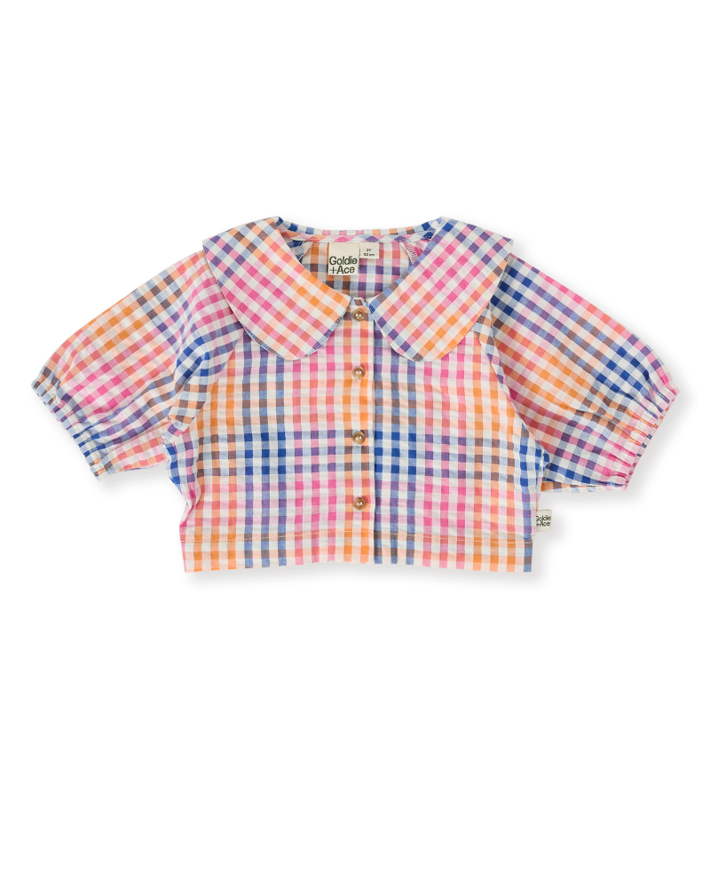 Rainbow Gingham Beatrice Blouse